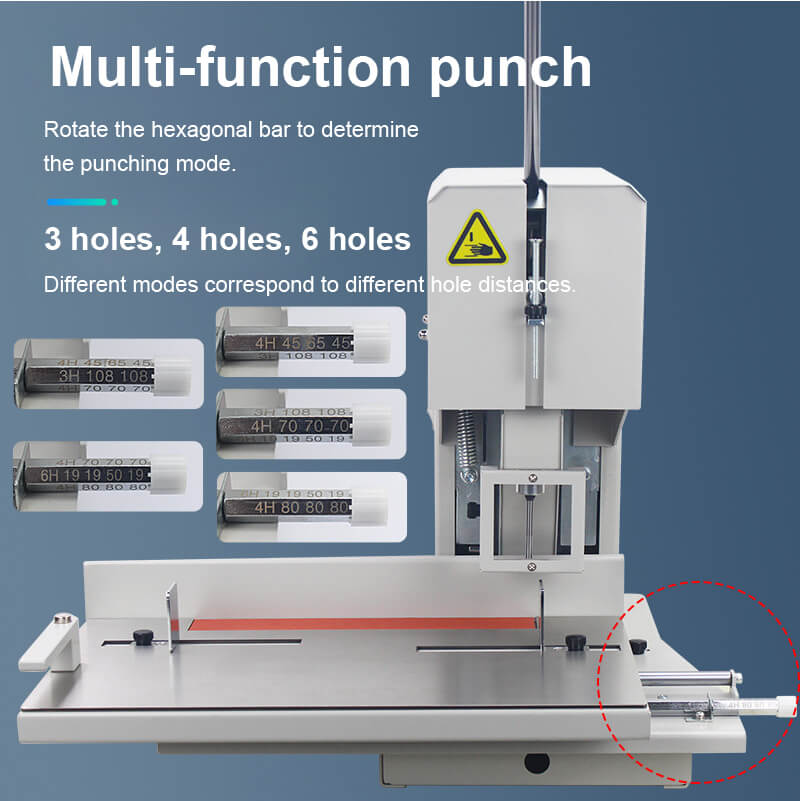 Electric 3-hole/4-hole/6-hole Paper Puncher Heavy Duty Paper Drill Machine