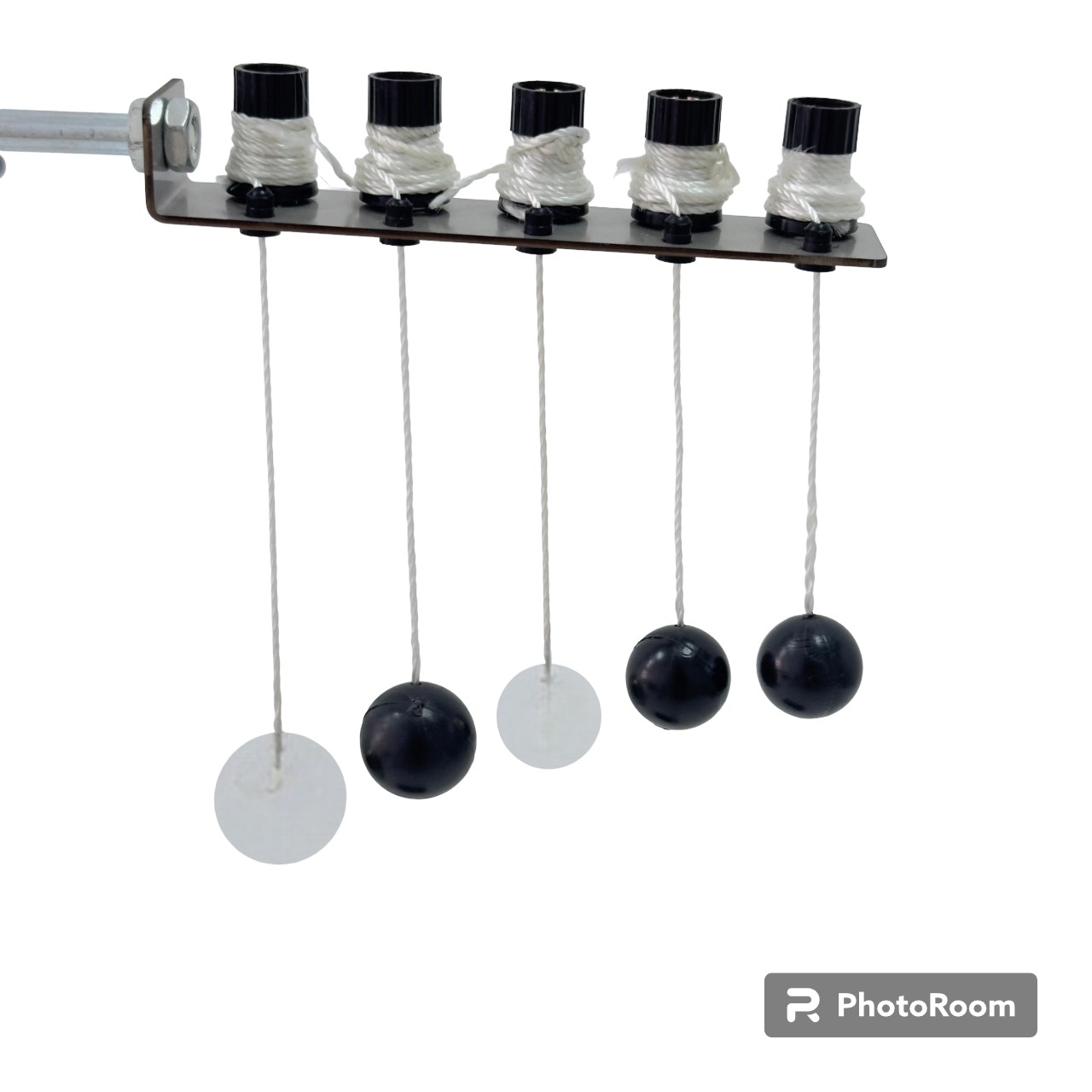 A set of 5 pendulum balls with a tripod