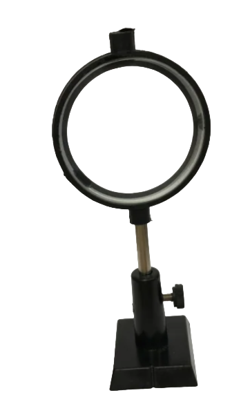 Lens on stand with screen