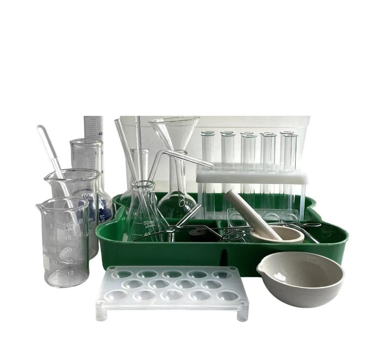 Set of dishes and accessories for demonstration experiments